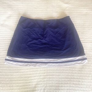 Navy Blue and white Women's tennis Skirt